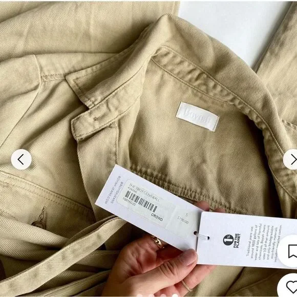 NWT Boyish Anthropologie The Troy Coverall Khaki - Picture 2 of 5